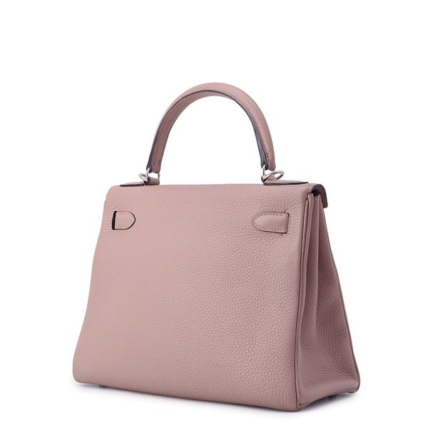 エルメス ハンドバッグ ケリー28 内縫い グリシーヌ/シルバー金具 トゴ X刻印 HERMES Kelly 2wayバッグ グリシン