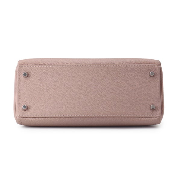 エルメス ハンドバッグ ケリー28 内縫い グリシーヌ/シルバー金具 トゴ X刻印 HERMES Kelly 2wayバッグ グリシン
