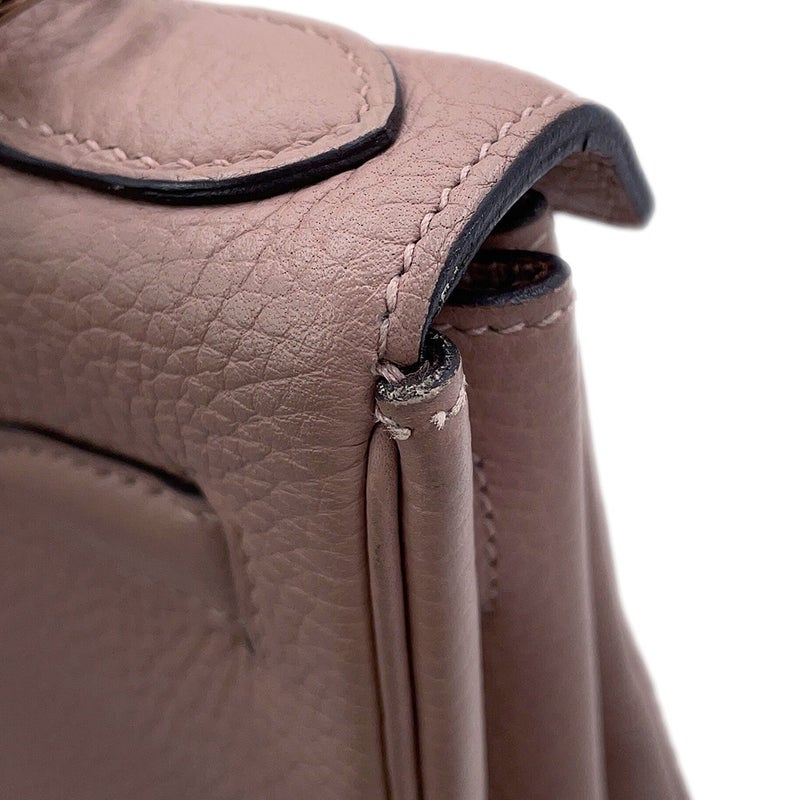 エルメス ハンドバッグ ケリー28 内縫い グリシーヌ/シルバー金具 トゴ X刻印 HERMES Kelly 2wayバッグ グリシン