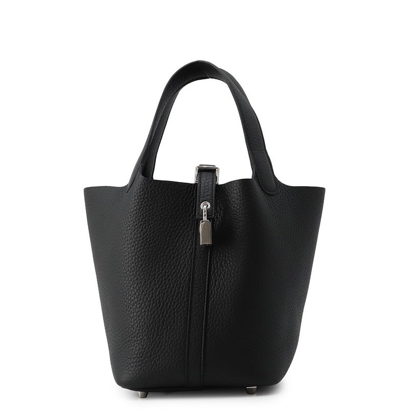 エルメス ハンドバッグ ピコタンロックPM ブラック/シルバー金具 トリヨンクレマンス G刻印 HERMES 黒