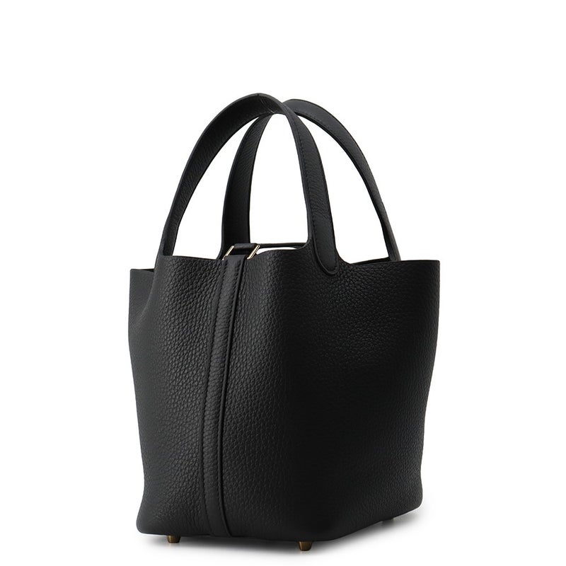 エルメス ハンドバッグ ピコタンロックPM ブラック/ゴールド金具 トリヨンクレマンス G刻印 HERMES 黒