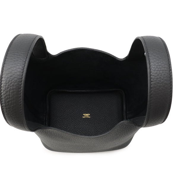 エルメス ハンドバッグ ピコタンロックPM ブラック/ゴールド金具 トリヨンクレマンス G刻印 HERMES 黒