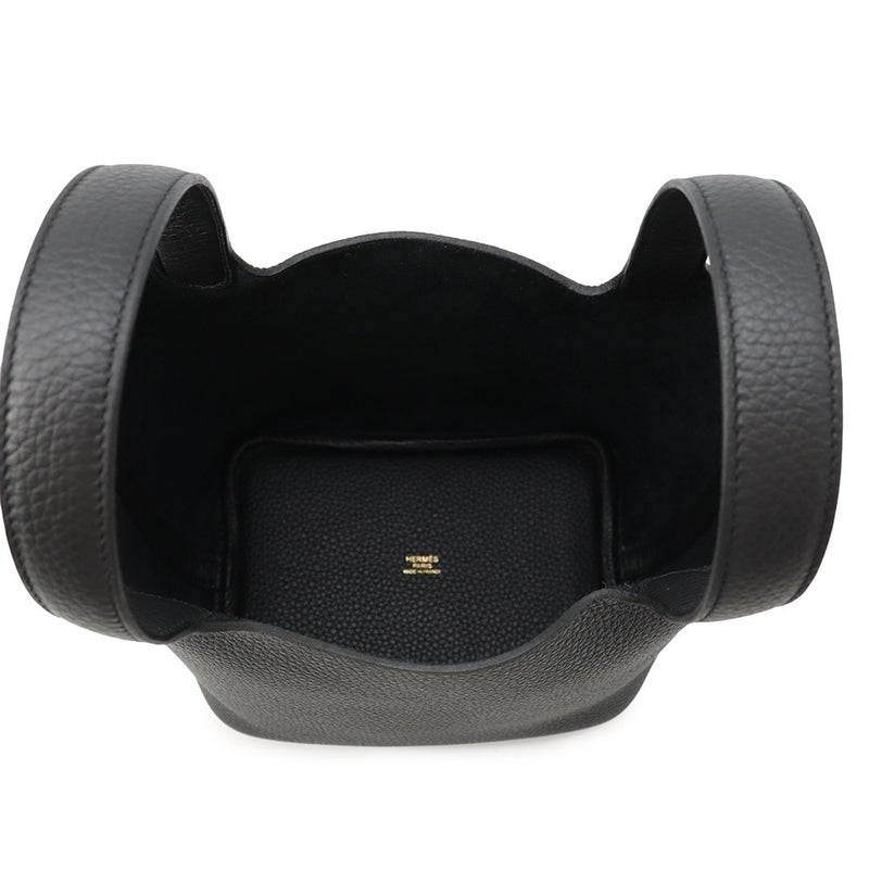エルメス ハンドバッグ ピコタンロックPM ブラック/ゴールド金具 トリヨンクレマンス G刻印 HERMES 黒