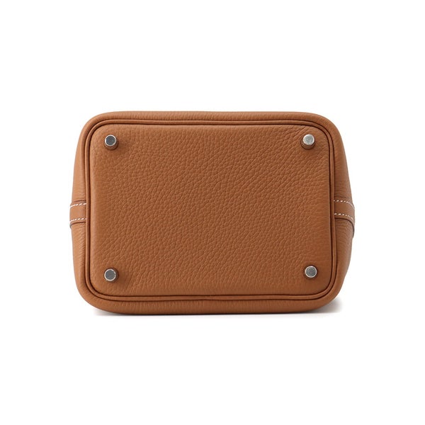 エルメス ハンドバッグ ピコタンロックPM ゴールド/シルバー金具 トリヨンクレマンス G刻印 HERMES