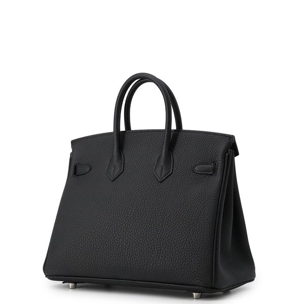 エルメス バーキン25 ブラック/シルバー金具 トゴ G刻印 HERMES Birkin ハンドバッグ 黒
