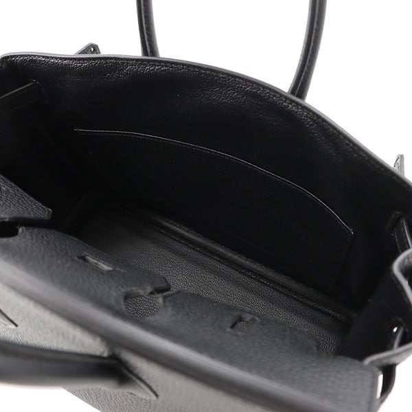エルメス バーキン25 ブラック/シルバー金具 トゴ G刻印 HERMES Birkin ハンドバッグ 黒