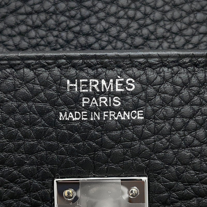 エルメス バーキン25 ブラック/シルバー金具 トゴ G刻印 HERMES Birkin ハンドバッグ 黒