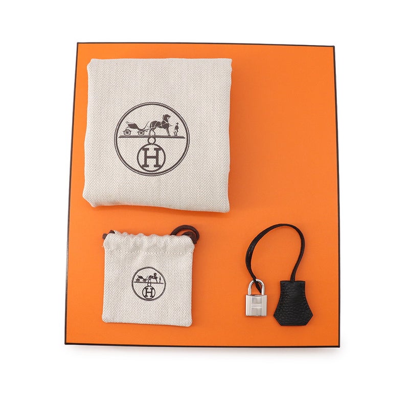 エルメス バーキン25 ブラック/シルバー金具 トゴ G刻印 HERMES Birkin ハンドバッグ 黒