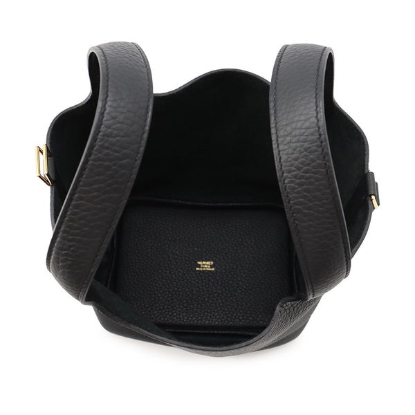 エルメス ハンドバッグ ピコタンロックPM ブラック/ゴールド金具 トリヨンクレマンス G刻印 HERMES 黒