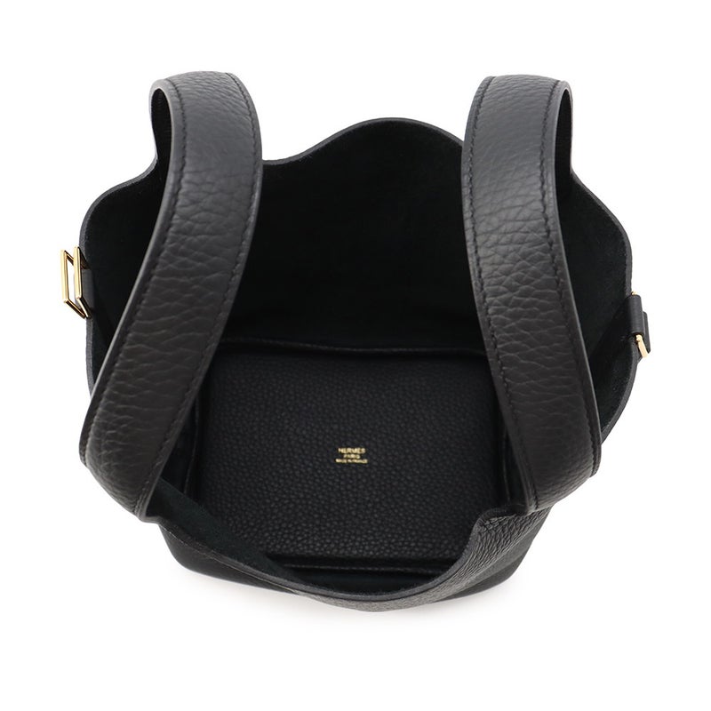 エルメス ハンドバッグ ピコタンロックPM ブラック/ゴールド金具 トリヨンクレマンス G刻印 HERMES 黒