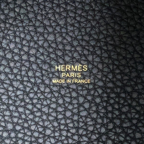 エルメス ハンドバッグ ピコタンロックPM ブラック/ゴールド金具 トリヨンクレマンス G刻印 HERMES 黒
