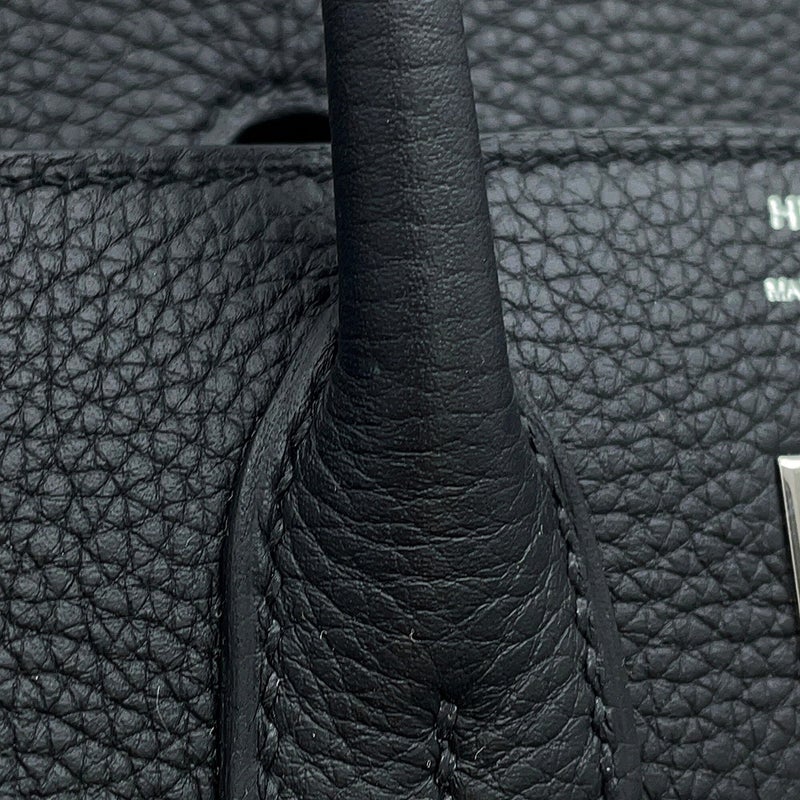 エルメス バーキン25 ブラック/シルバー金具 トゴ Y刻印 HERMES Birkin ハンドバッグ 黒