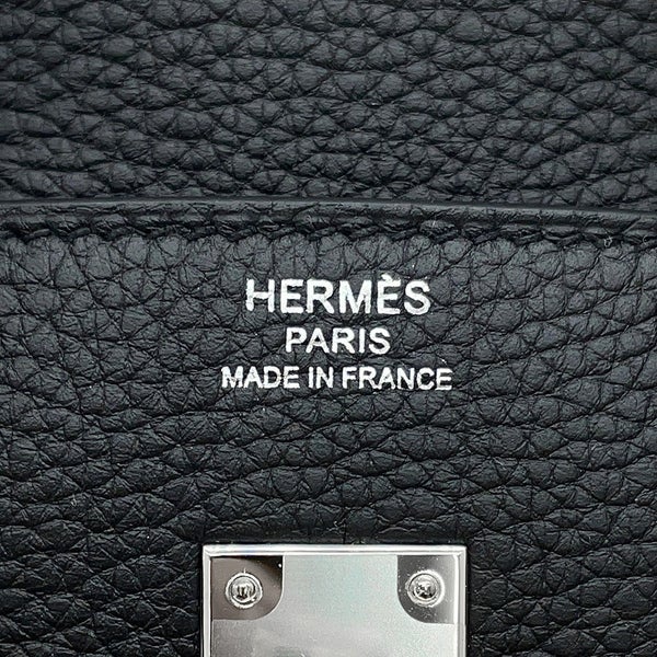 エルメス バーキン25 ブラック/シルバー金具 トゴ Y刻印 HERMES Birkin ハンドバッグ 黒