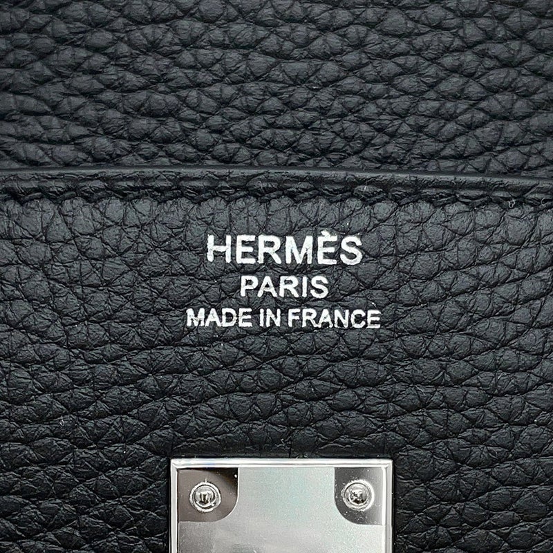 エルメス バーキン25 ブラック/シルバー金具 トゴ Y刻印 HERMES Birkin ハンドバッグ 黒