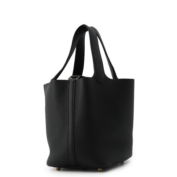 エルメス ハンドバッグ ピコタンロックPM ブラック/ゴールド金具 トリヨンクレマンス G刻印 HERMES 黒