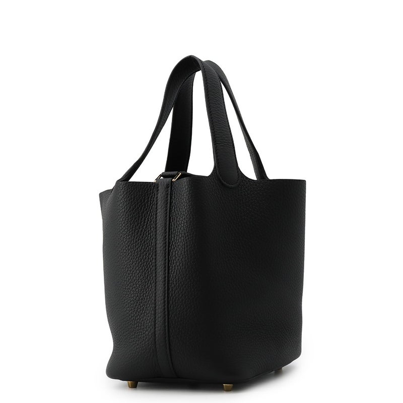 エルメス ハンドバッグ ピコタンロックPM ブラック/ゴールド金具 トリヨンクレマンス G刻印 HERMES 黒