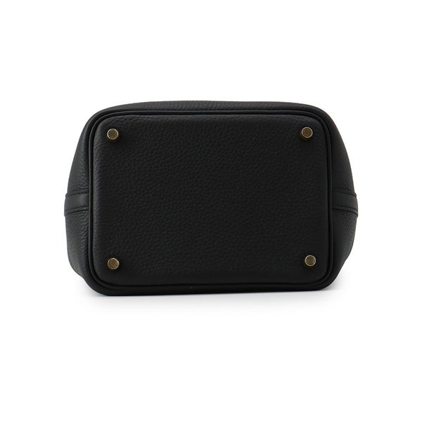 エルメス ハンドバッグ ピコタンロックPM ブラック/ゴールド金具 トリヨンクレマンス G刻印 HERMES 黒