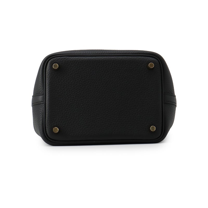 エルメス ハンドバッグ ピコタンロックPM ブラック/ゴールド金具 トリヨンクレマンス G刻印 HERMES 黒
