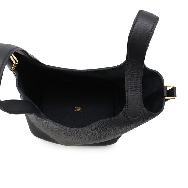 エルメス ハンドバッグ ピコタンロックPM ブラック/ゴールド金具 トリヨンクレマンス G刻印 HERMES 黒