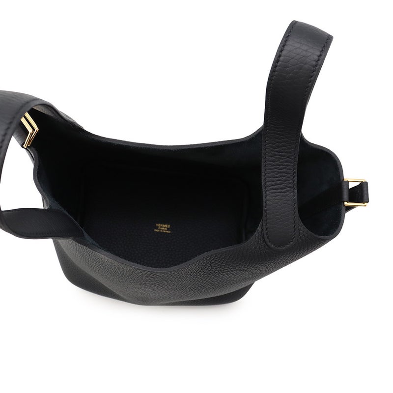 エルメス ハンドバッグ ピコタンロックPM ブラック/ゴールド金具 トリヨンクレマンス G刻印 HERMES 黒