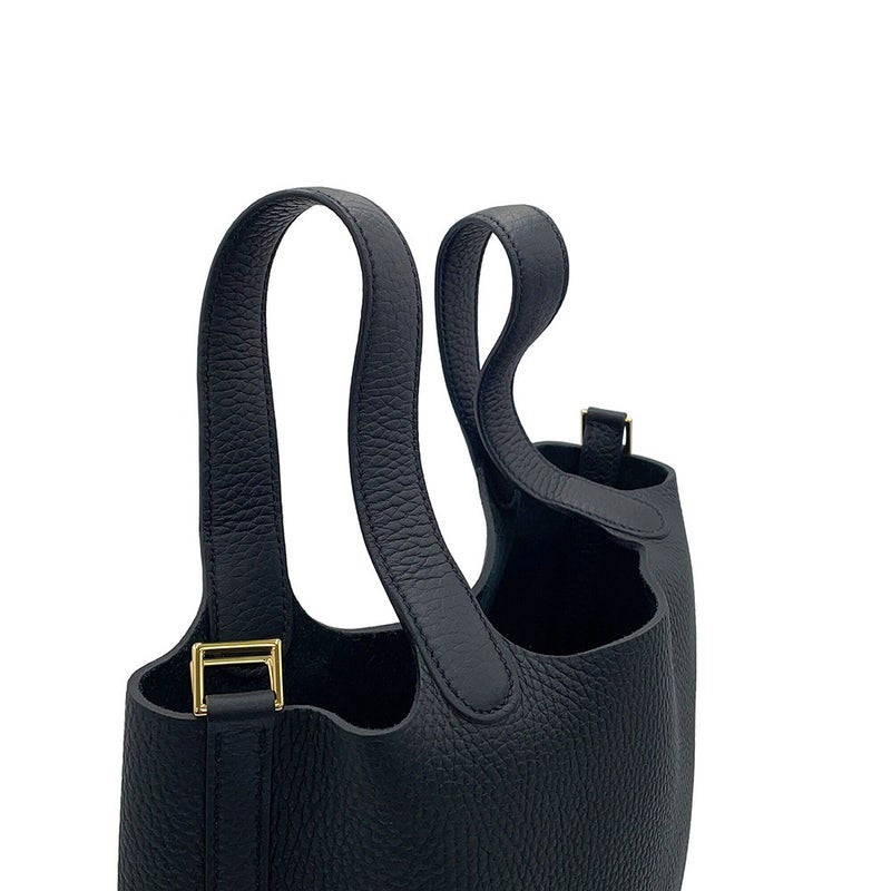 エルメス ハンドバッグ ピコタンロックPM ブラック/ゴールド金具 トリヨンクレマンス G刻印 HERMES 黒