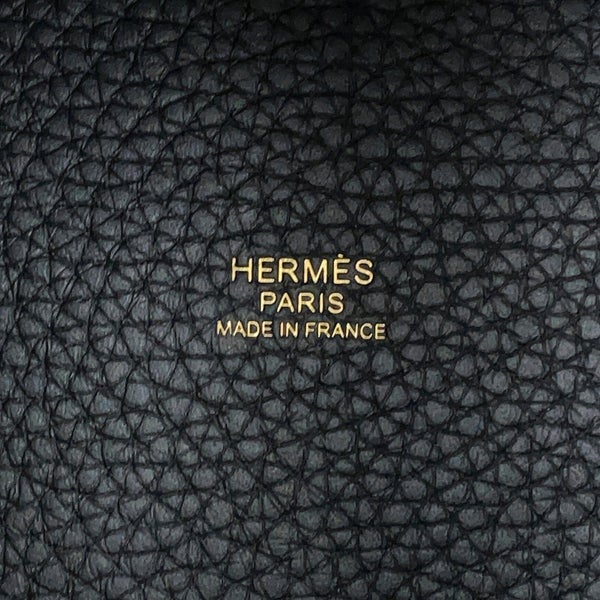 エルメス ハンドバッグ ピコタンロックPM ブラック/ゴールド金具 トリヨンクレマンス G刻印 HERMES 黒