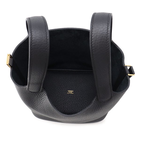 エルメス ハンドバッグ ピコタンロックPM ブラック/ゴールド金具 トリヨンクレマンス G刻印 HERMES 黒