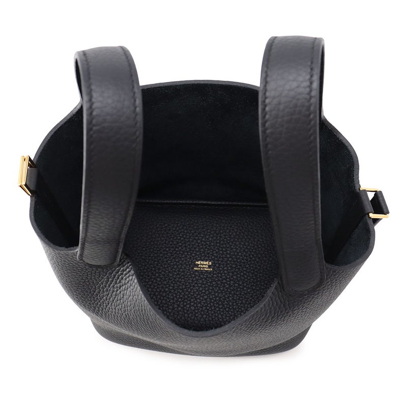 エルメス ハンドバッグ ピコタンロックPM ブラック/ゴールド金具 トリヨンクレマンス G刻印 HERMES 黒