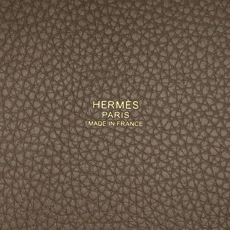 エルメス ハンドバッグ ピコタンロックPM エトゥープ/ゴールド金具 トリヨンクレマンス G刻印 HERMES