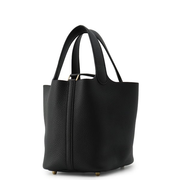 エルメス ハンドバッグ ピコタンロックPM ブラック/ゴールド金具 トリヨンクレマンス G刻印 HERMES 黒
