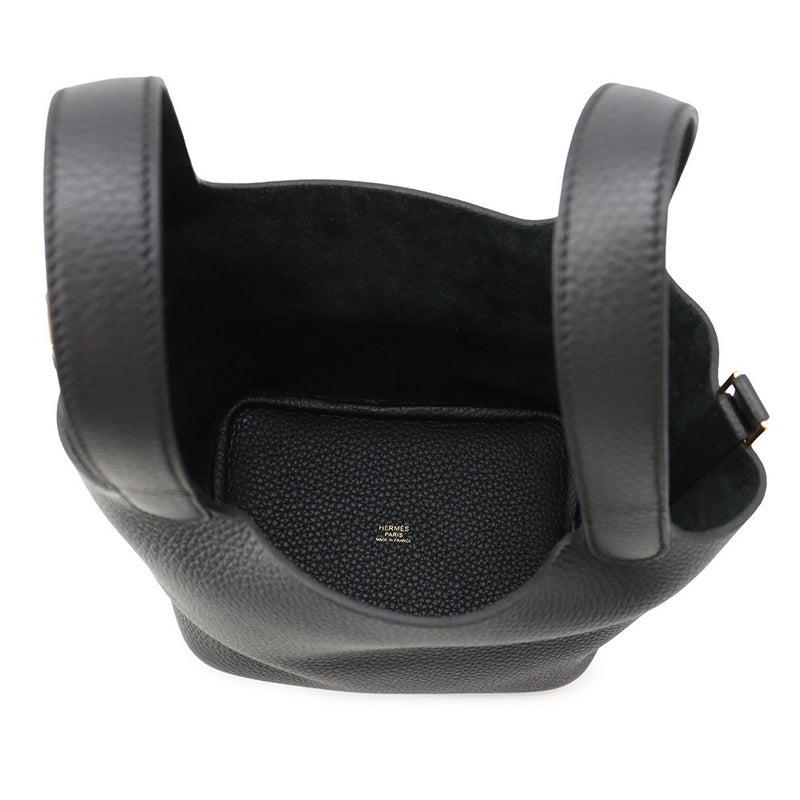 エルメス ハンドバッグ ピコタンロックPM ブラック/ゴールド金具 トリヨンクレマンス G刻印 HERMES 黒