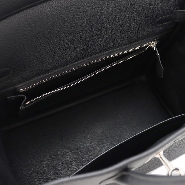 エルメス バーキン25 ブラック/シルバー金具 トゴ K刻印 HERMES Birkin ハンドバッグ 黒