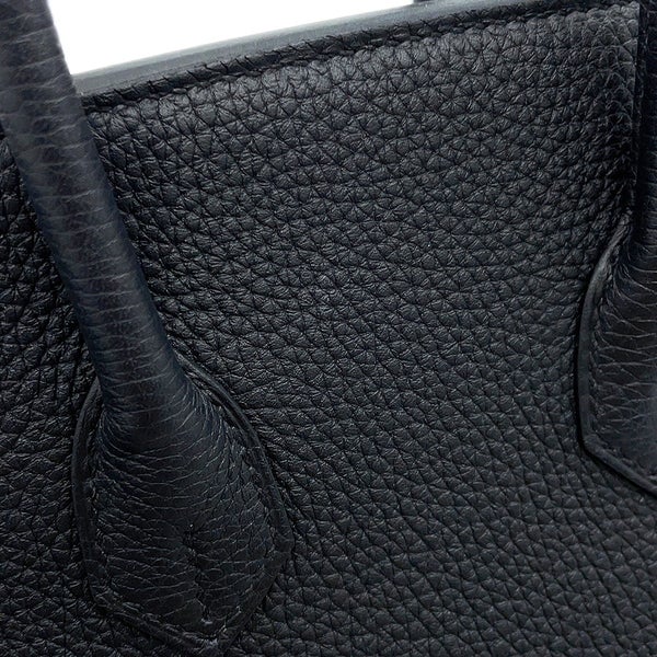 エルメス バーキン25 ブラック/シルバー金具 トゴ K刻印 HERMES Birkin ハンドバッグ 黒