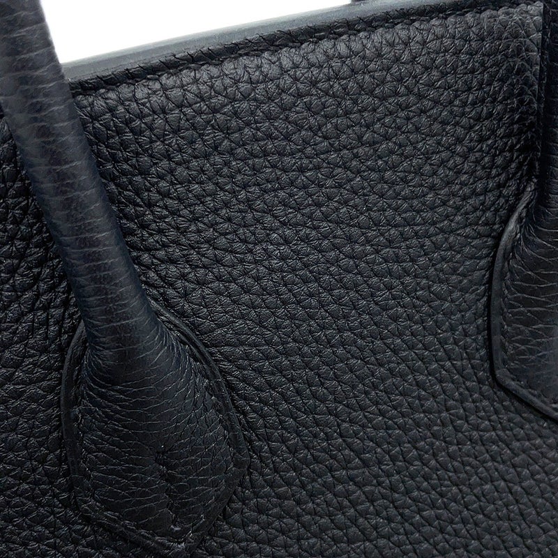 エルメス バーキン25 ブラック/シルバー金具 トゴ K刻印 HERMES Birkin ハンドバッグ 黒