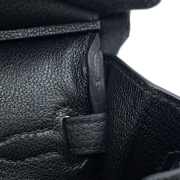 エルメス バーキン25 ブラック/シルバー金具 トゴ K刻印 HERMES Birkin ハンドバッグ 黒