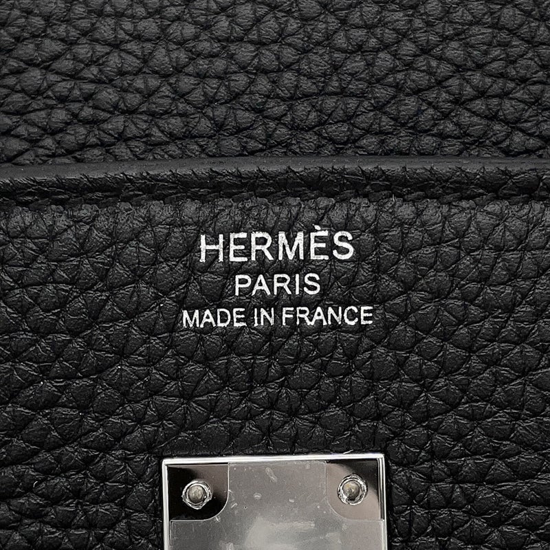 エルメス バーキン25 ブラック/シルバー金具 トゴ K刻印 HERMES Birkin ハンドバッグ 黒