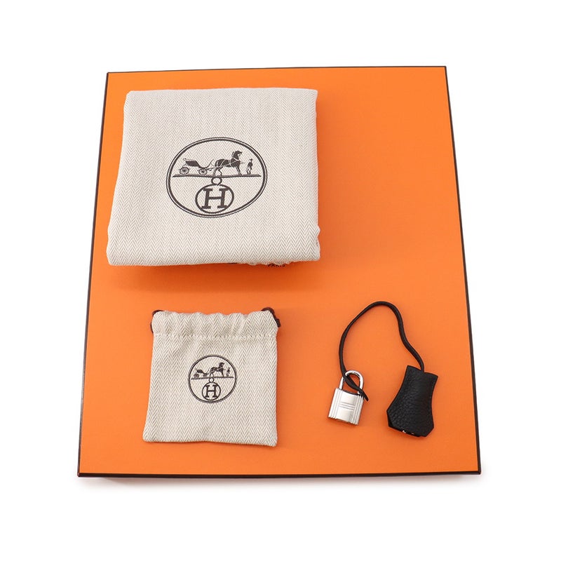 エルメス バーキン25 ブラック/シルバー金具 トゴ K刻印 HERMES Birkin ハンドバッグ 黒