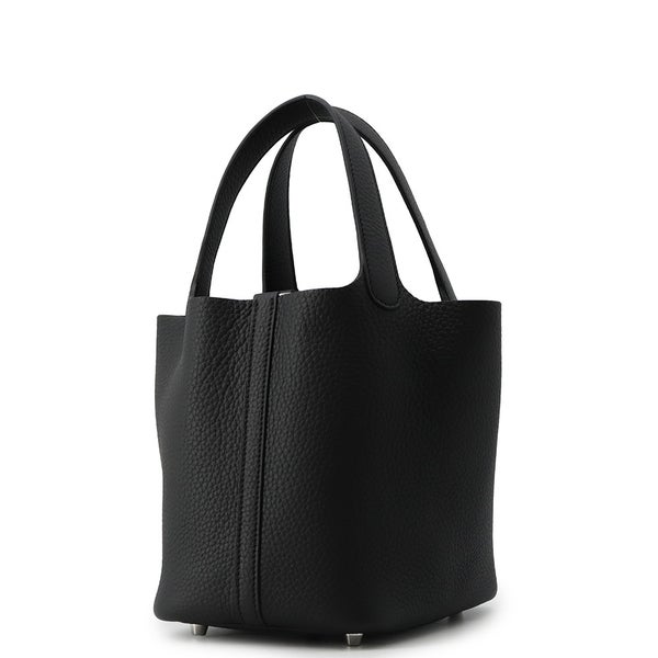 エルメス ハンドバッグ ピコタンロックPM ブラック/シルバー金具 トリヨンクレマンス G刻印 HERMES 黒