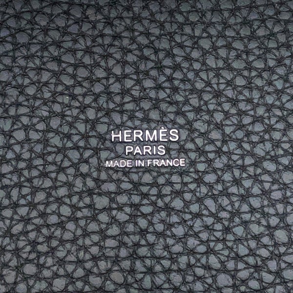 エルメス ハンドバッグ ピコタンロックPM ブラック/シルバー金具 トリヨンクレマンス G刻印 HERMES 黒