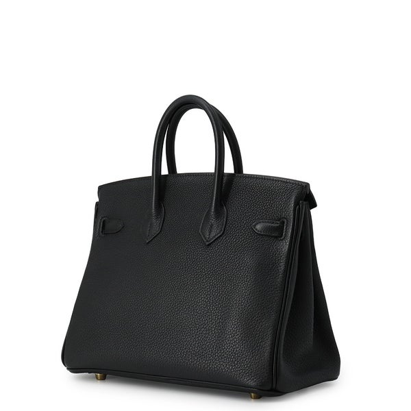 エルメス バーキン25 ブラック/ゴールド金具 トゴ C刻印 HERMES Birkin ハンドバッグ 黒