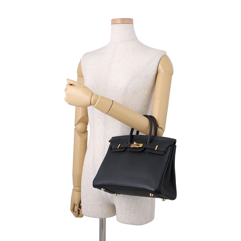 エルメス バーキン25 ブラック/ゴールド金具 トゴ C刻印 HERMES Birkin ハンドバッグ 黒