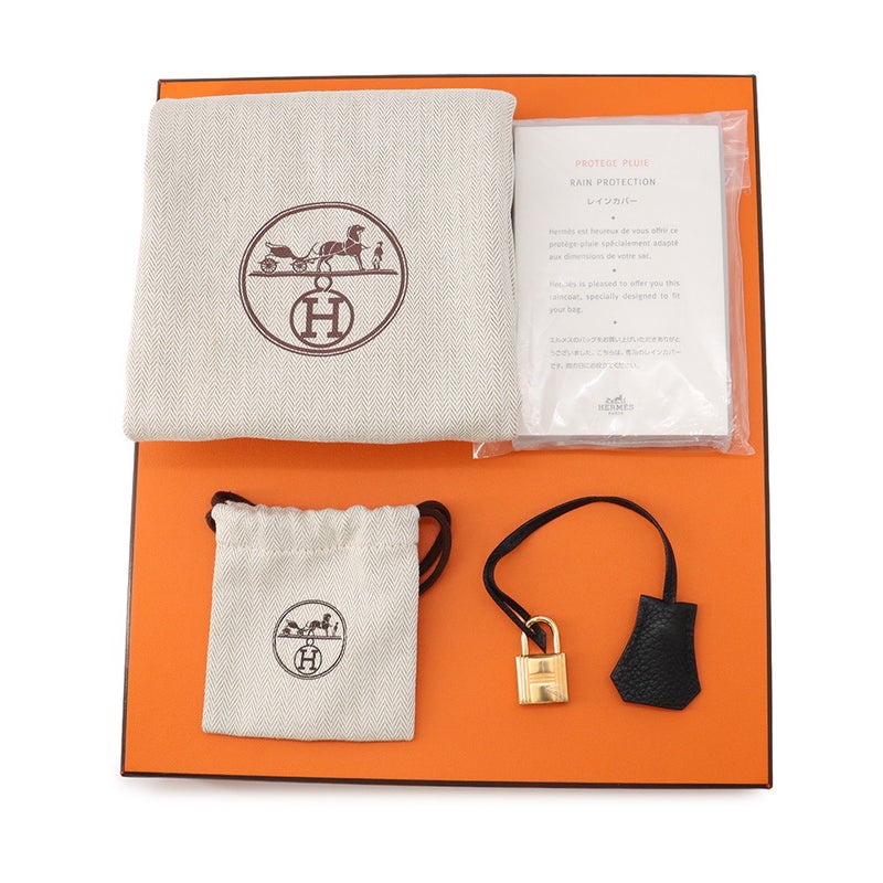 エルメス バーキン25 ブラック/ゴールド金具 トゴ C刻印 HERMES Birkin ハンドバッグ 黒