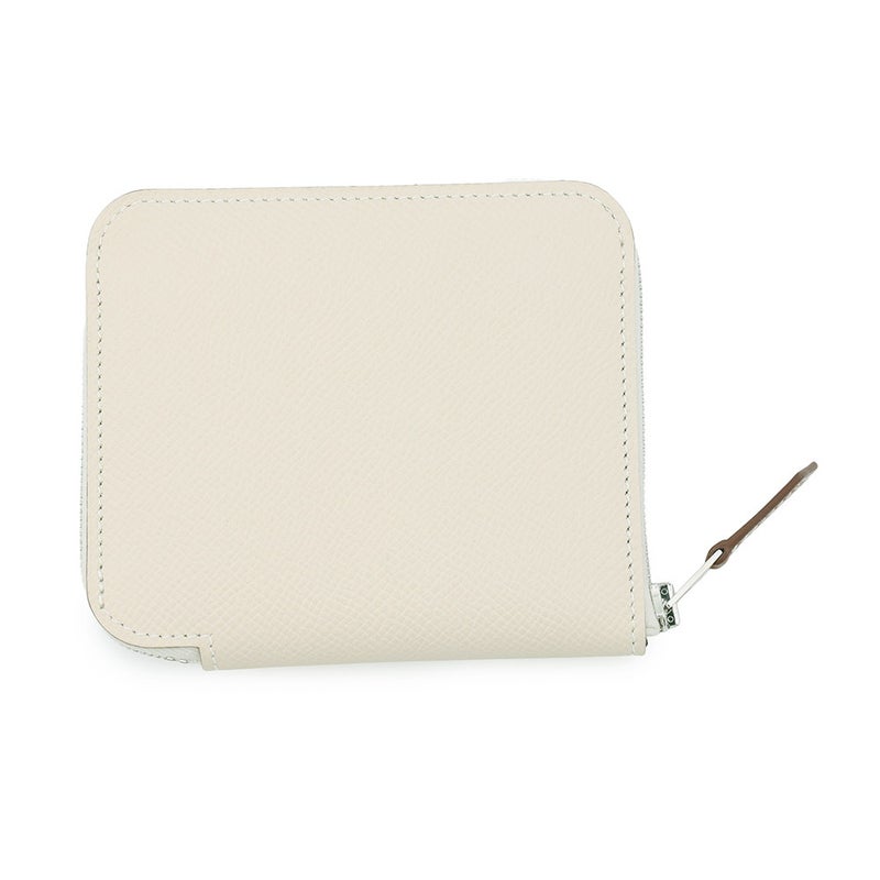 エルメス コインケース アザップコンパクト シルクイン クレ/シルバー金具 エプソン G刻印 HERMES