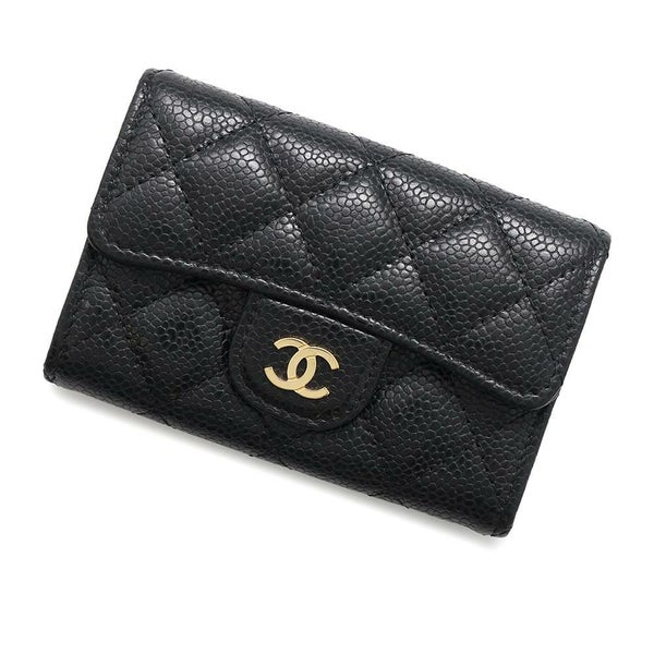 シャネル カードケース マトラッセ クラシックカードケース ココマーク キャビアスキン AP0214 CHANEL 名刺入れ 黒