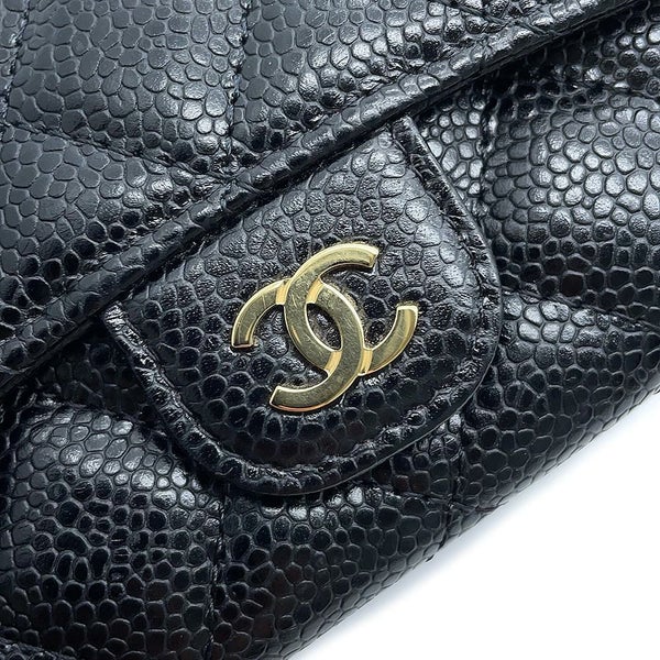 シャネル カードケース マトラッセ クラシックカードケース ココマーク キャビアスキン AP0214 CHANEL 名刺入れ 黒