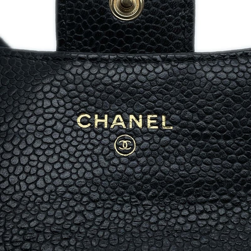 シャネル カードケース マトラッセ クラシックカードケース ココマーク キャビアスキン AP0214 CHANEL 名刺入れ 黒