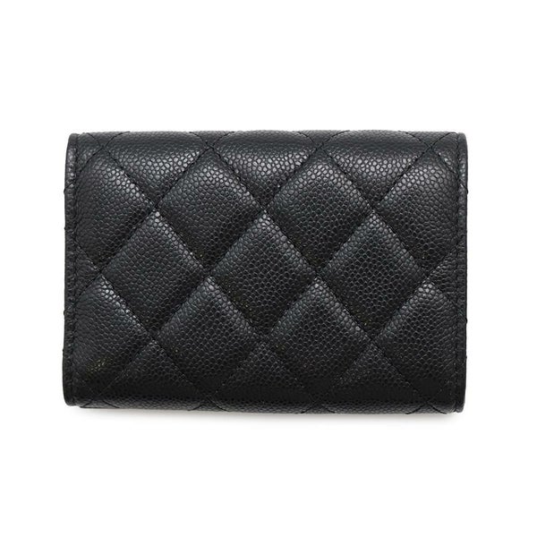 シャネル 三つ折り財布 マトラッセ ココマーク クラシック スモール フラップ ウォレット AP0230 CHANEL 黒