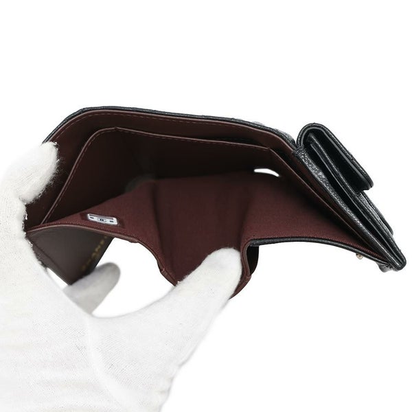 シャネル 三つ折り財布 マトラッセ ココマーク クラシック スモール フラップ ウォレット AP0230 CHANEL 黒