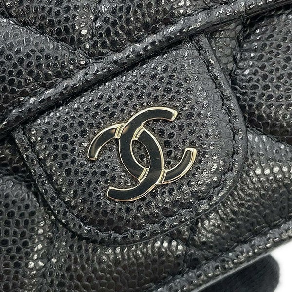 シャネル 三つ折り財布 マトラッセ ココマーク クラシック スモール フラップ ウォレット AP0230 CHANEL 黒