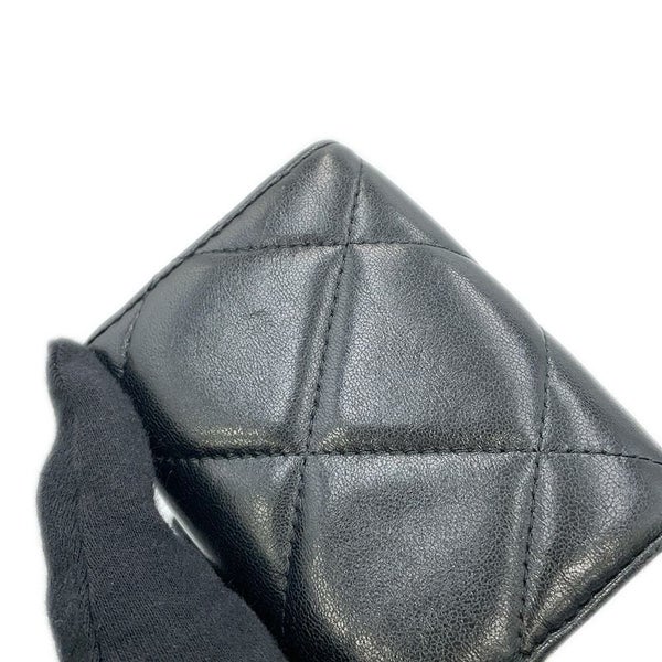 シャネル 三つ折り財布 キルティング ココマーク シャネル19 スモール フラップ ウォレット ラムスキン AP1789 CHANEL 黒